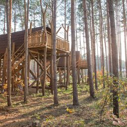 Au&szlig;enansicht Baumh&auml;user im Hafencamp, Foto: Harry M&uuml;ller